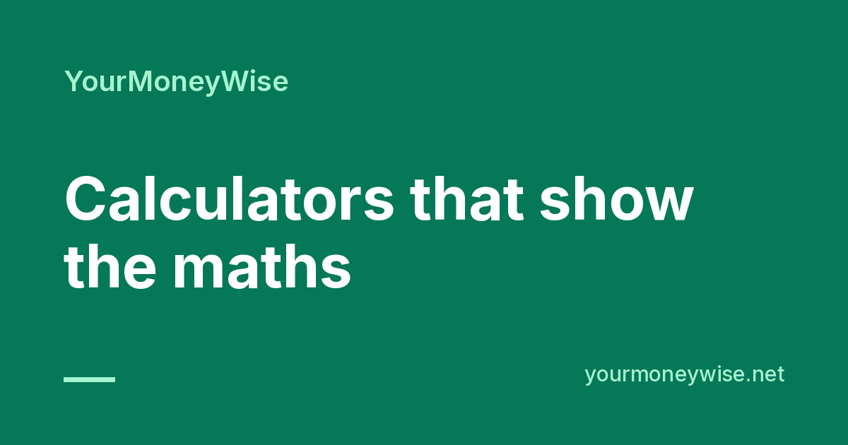 YourMoneyWise, SIP, EMI, FD & Tax calculators · Finance learn